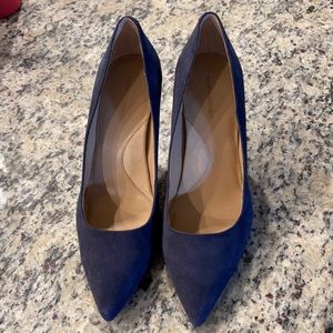 NWOT Banana Republic Navy Suede Heels